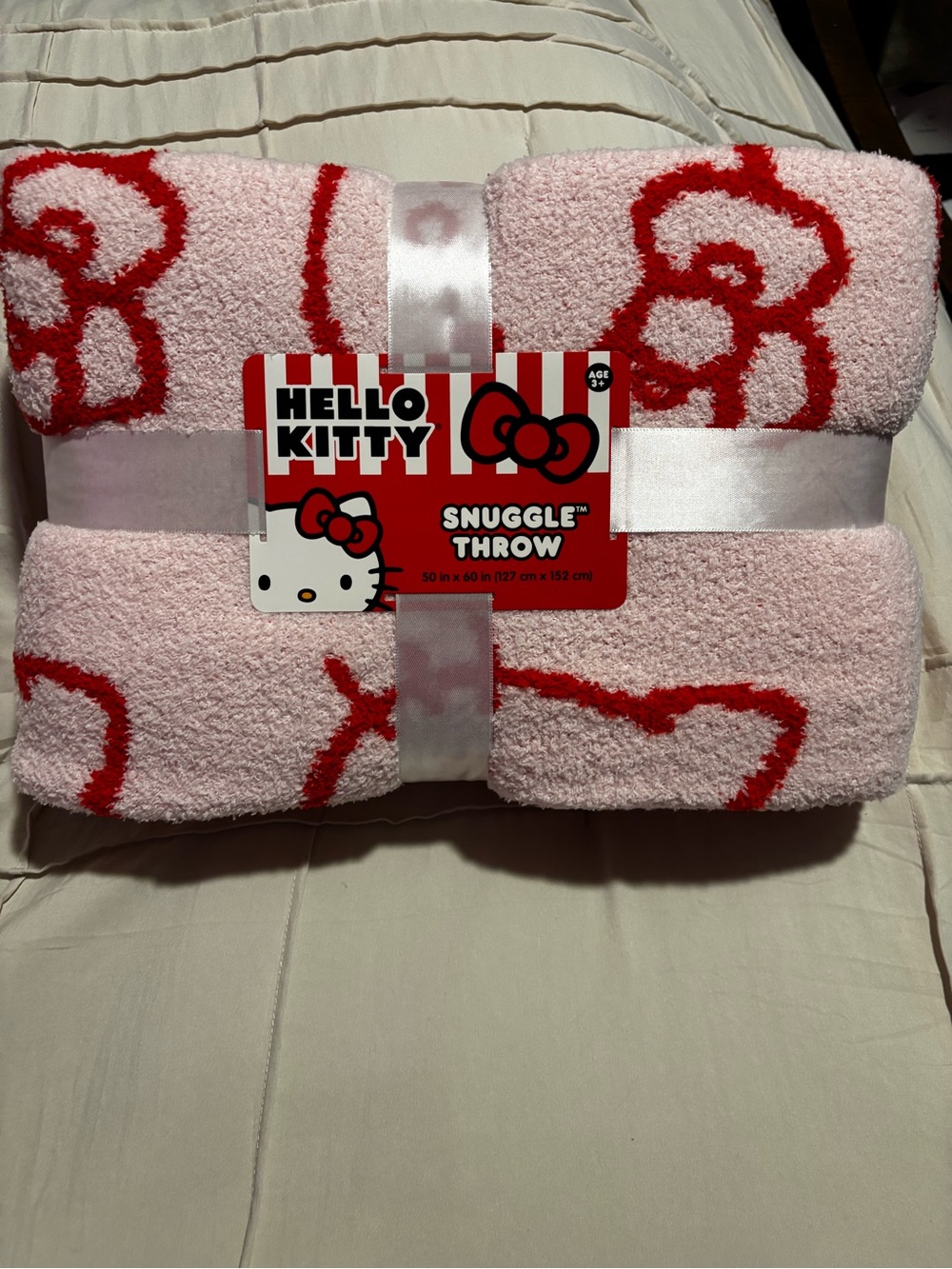 Hello Kitty Pink and Red Plush Throw Blanket